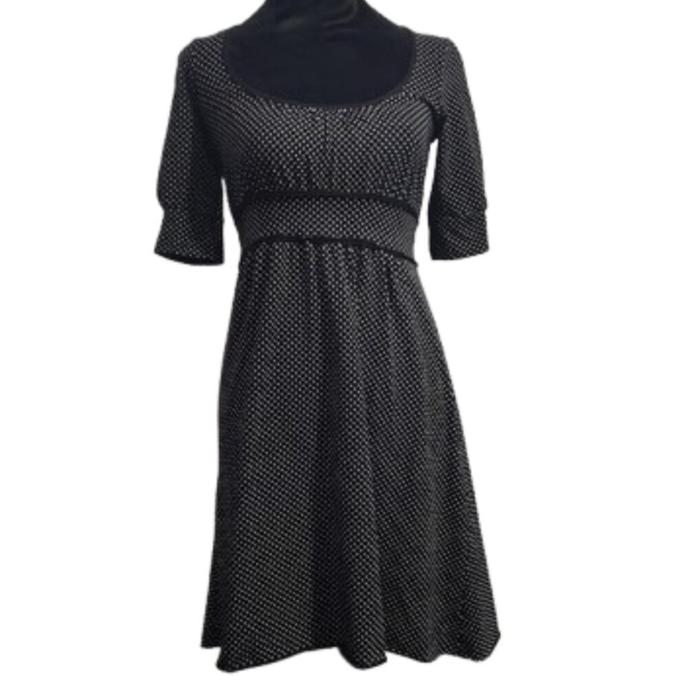 Energetic Black and White Polka Dot Women's Dress Size Small